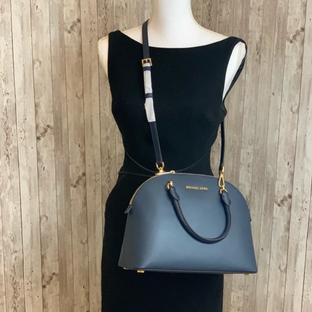 ❤️Michael Kors LG Emmy Dome Satchel Navy - Picture 8 of 8